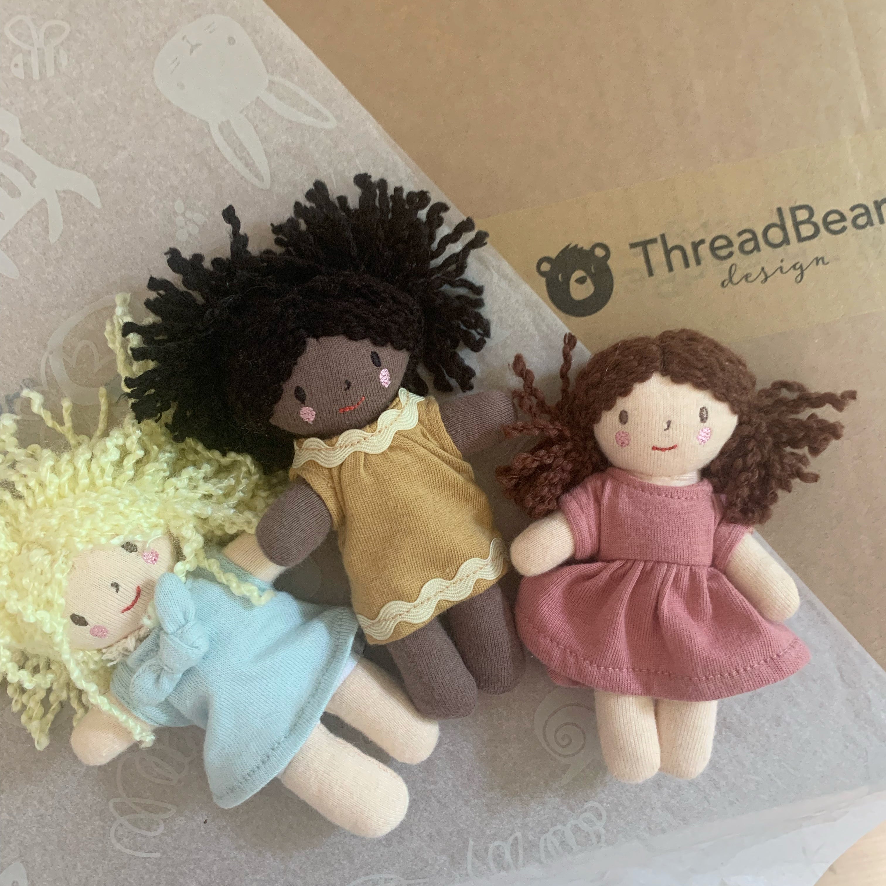 Mini Dolls Gift Set of 3 + Gift Box