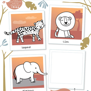 8 Safari Animals Shelf Set